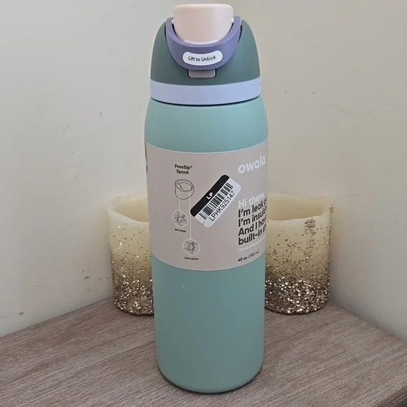 ⭐️ NEW Owala FreeSip Misty Meadow 40 Oz Stainless Steel Water Bottle - Picture 4 of 13